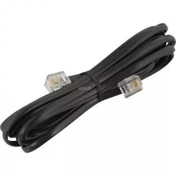 Modulinis telefono laidas Goobay 50317 RJ-11 RJ-11 3 m juodas