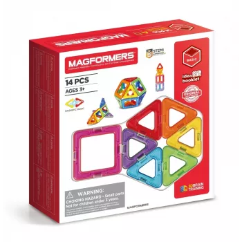 Magnetinis konstravimo rinkinys MAGFORMERS 14 dalių – 14 magnetinių geometrinių figūrų