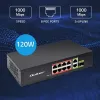 Eterneto jungiklis QOLTEC 52297 PoE RJ45 su PoE Uplink ir SFP prievadu
