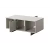 Staliukas kavos stalas cama meble ALMA 100×55×55 cm, stačiakampis smėlio spalvos stalviršis, kašmyro apdaila