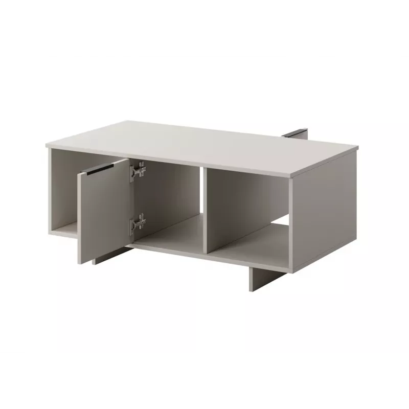 Staliukas kavos stalas cama meble ALMA 100×55×55 cm, stačiakampis smėlio spalvos stalviršis, kašmyro apdaila