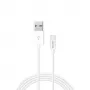 Savio CL-125 USB kabelis USB 2.0 1 m USB A USB C Baltas