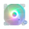 Montech AIR 100 ARGB Micro-ATX korpusas su keturiai ARGB ventiliatoriais, itin minimalistinis dizainas, smulkus tinklelio priekis, didelis oro srautas, unikalus šoninis skydelis