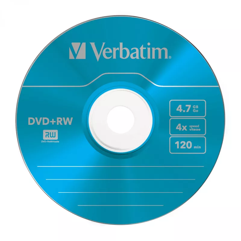 VERBATIM 43297 DVD+RW ploname dėkle 5 vnt. 4,7 GB 4x spalvoti