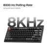Mechaninė klaviatūra Keychron V1 Ultra 8K — 75% formatai, QWERTY, Bluetooth, RGB, Juoda