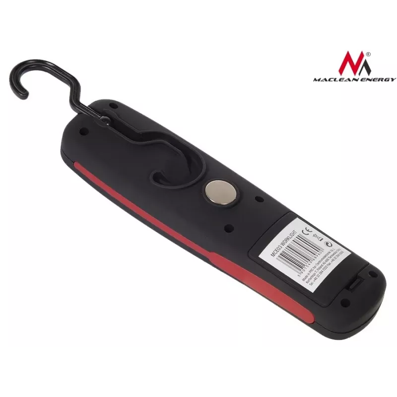 Dirbtuvinė lempa MACLEAN MCE03 — 24 LED, magnetinis pagrindas ir kabliukas, maitinama baterijomis (3×AAA)