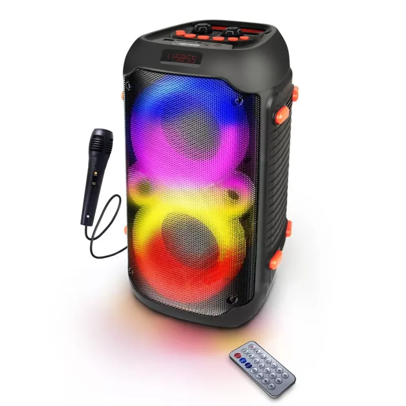 Esperanza EP156 BT FM LED RGB KARAOKE garsiakalbis juodas 20W
