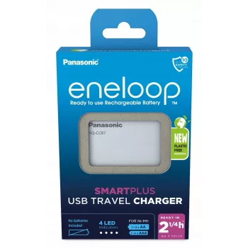 USB akumuliatorių įkroviklis PANASONIC Eneloop Smartplus BQ-CC87 (BQ-CC87USB)