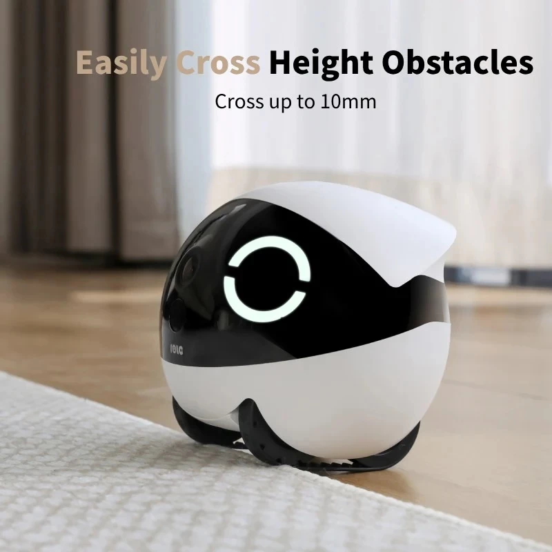 Robotinis augintinio monitorius Enabot Rola Mini – Wi‑Fi, 5000 mAh baterija, 3 MP, 137° matymo kampas, balta/juoda