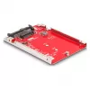 DeLOCK 2.5 colio keitiklis U.3 SFF-8639 į M.2 NVMe Key M 7 mm raudonas