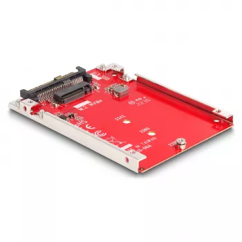 DeLOCK 2.5 colio keitiklis U.3 SFF-8639 į M.2 NVMe Key M 7 mm raudonas