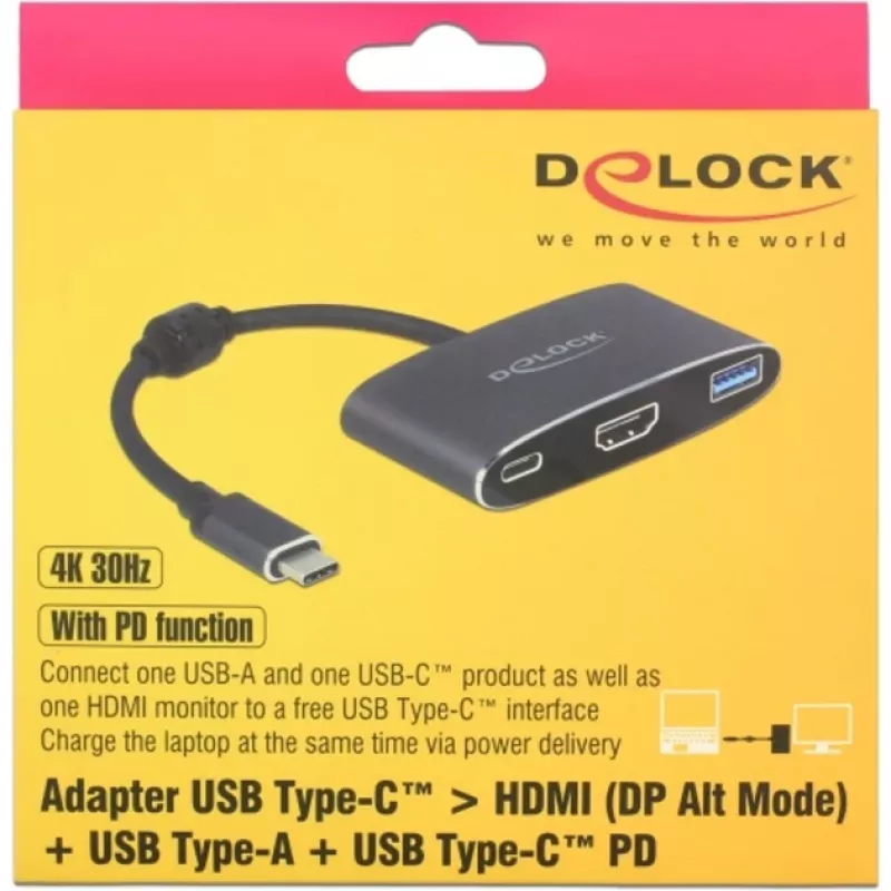 DeLOCK išorinis vaizdo adapteris VL101 USB-C 3.1 – HDMI pilka (62991)