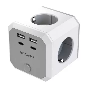 BlitzWolf BW-EC2 8-in-1 maitinimo kubas (4xAC / 2xUSB-A / 2xUSB-C)