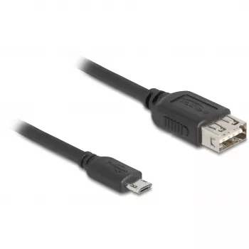 DeLOCK 81518 USB 2.0 laidas, Micro-USB B – USB A, 1 m, juodas