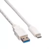 VALUE USB 3.0 laidas (A tipo kištukas) į USB Type C (C tipo kištukas) - 5 V - 900 mA - 50 cm - Baltas (11.99.9010)