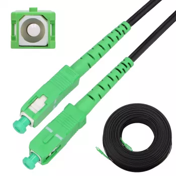 Extralink Patchcord SC/APC-SC/APC Flat drop vienmodis Simplex G.657A2 100m