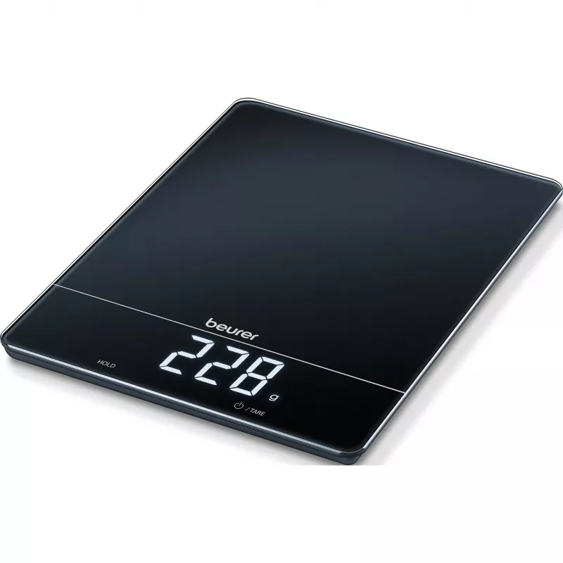 Virtuvinės svarstyklės Beurer KS 34 juodos, max 15,0 kg KS34XL