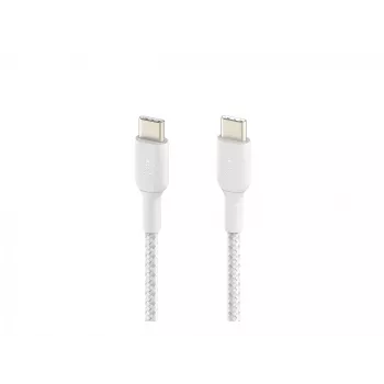 Pintas USB-C – USB-C laidas, 1 m, baltas