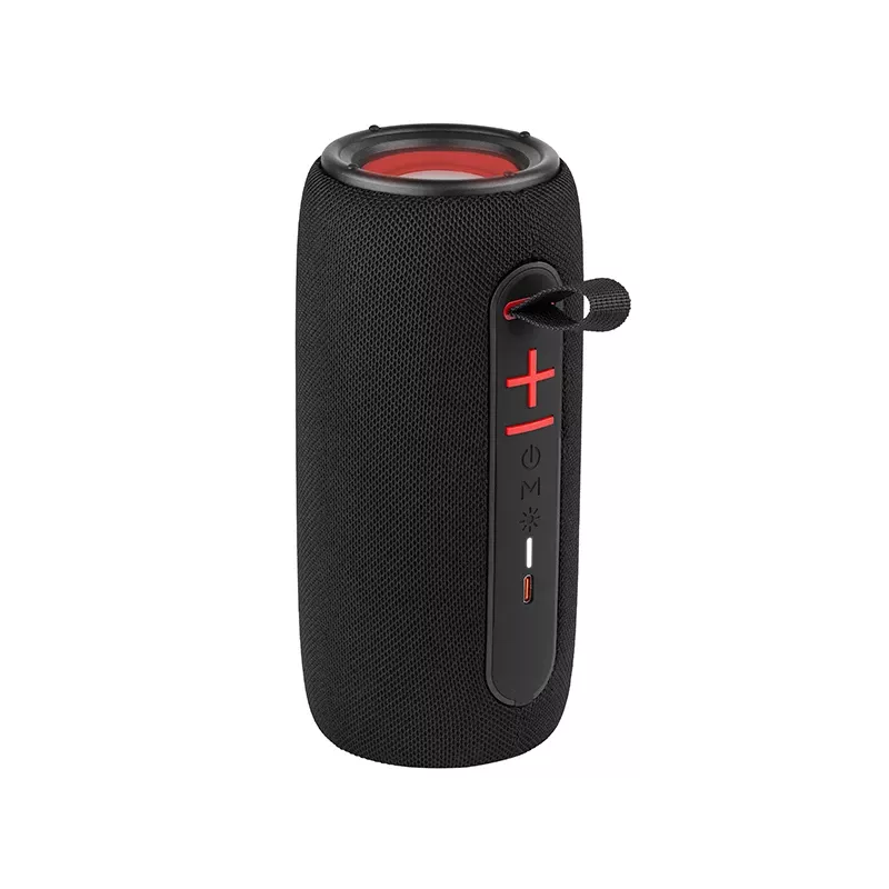 Nešiojamas stereo garsiakalbis TRACER Stripe Black – 10 W RMS, Bluetooth / laidinis, USB-A ir USB-C, MicroSD, įmontuota baterija (iki 5 h)