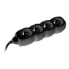 Tracer PowerCord ilgintuvas, 4 lizdai, 3 m, juodas