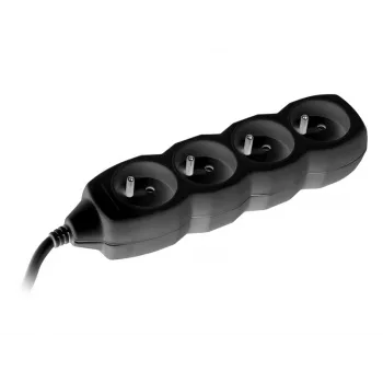 Tracer PowerCord ilgintuvas, 4 lizdai, 3 m, juodas
