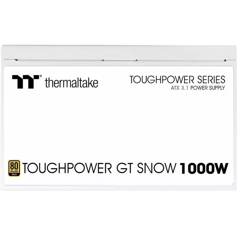 Maitinimo blokas THERMALTAKE Toughpower GT Snow 1000W ATX 24 kontaktų, 80 PLUS Gold, baltas, 120 mm ventiliatorius