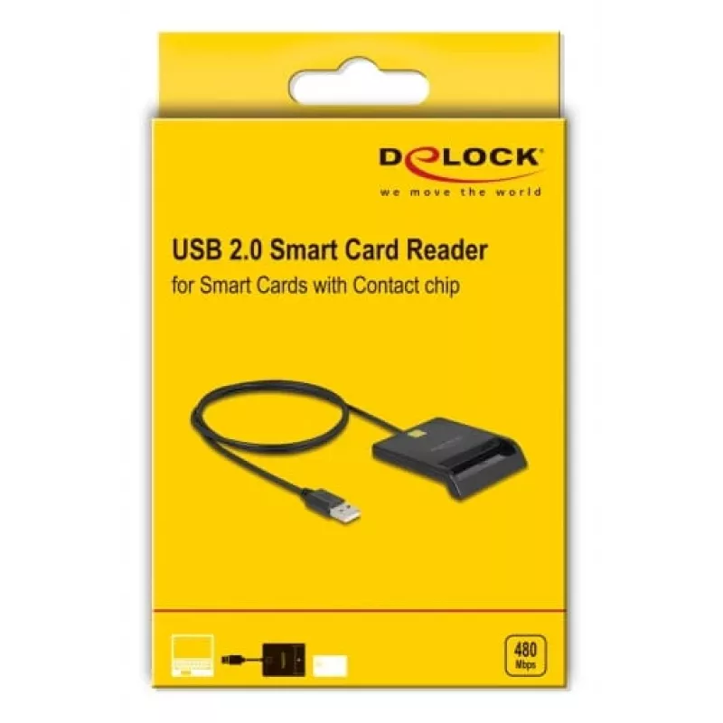 Smarčio kortelių skaitytuvas DeLOCK 91724 USB Type-A juodas