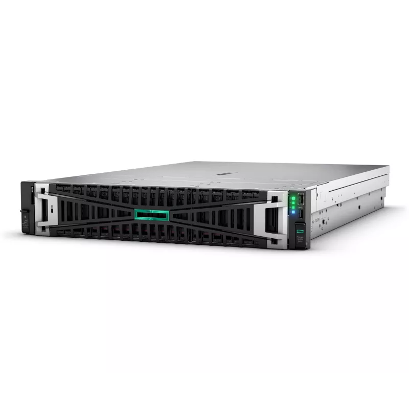 HPE ProLiant DL385 Gen11 2U EPYC 9115 16 branduolių 3,2 GHz 2x32 GB-R 8xSFF karštai keičiami 2x480 GB SSD MR408i-o 2x1000 W serveris (P81843-425)
