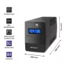 Qoltec Monolith UPS Double-conversion Online 0,65 kVA 360 W 2 AC lizdai