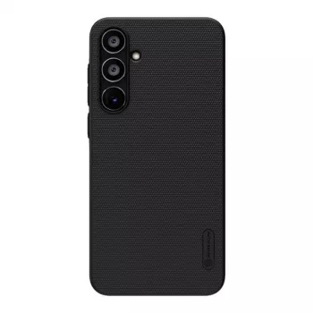 Apsauginis dėklas telefonui Nillkin Super Frosted Shield Pro, Samsung Galaxy A35, juodas, plonas, galinė ir šoninė apsauga, tikslūs išpjovimai