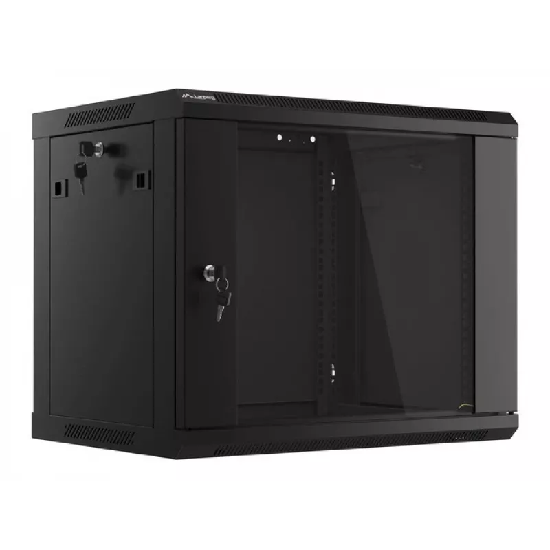 Sieninis stovas LANBERG 9U (600×450×507 mm) IP20, maks. apkrova 60 kg, juodas
