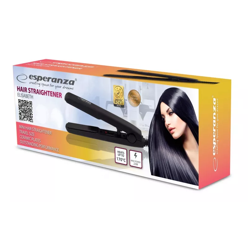 Plaukų tiesintuvas Esperanza EBP008 mini 16 cm, 22 W, kelioninis lygintuvas