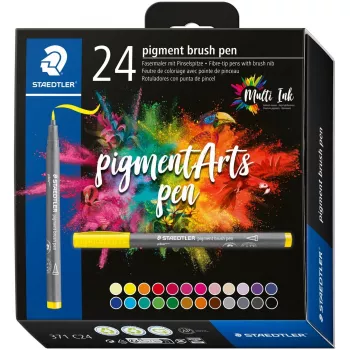 Brush Pen Staedtler Pigment Arts 24 įvairiaspalvis rinkinys
