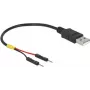 USB kabelis DeLOCK 85400 0,1 m USB A juodas