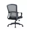 Ergonominė biuro kėdė Up Up Darwin, juoda, juodas audinys + pilkas tinklelis