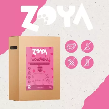 Sausas šunų ėdalas ZOYA ColdPRO Beef 9 kg — pilnavertis suaugusių šunų maistas, 27% baltymų, 9,5% riebalų, be glitimo, be cukraus