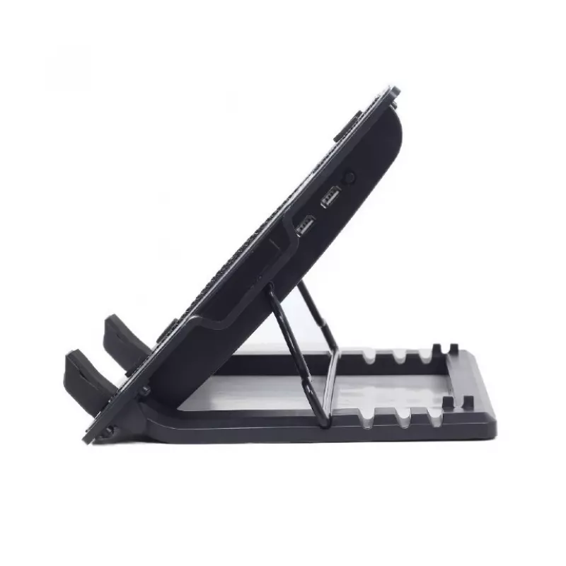 Aušinimo stovas nešiojamam kompiuteriui Gembird NBS-1F17T-01, iki 17 colių, 1×15 cm ventiliatorius, USB 2.0, 370×265×33 mm, 350 mA, juodas