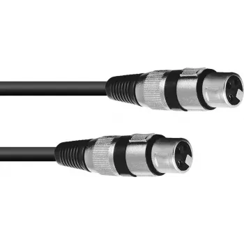 Garso adapterio laidas Omnitronic 3022075C 1x 3 kontaktų XLR lizdas į 1x 3 kontaktų XLR kištuką, 0,15 m