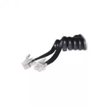 ShiverPeaks S/CONN 4m RJ10 juodas permatomas TC 70135 68002 – spiralinis ragelio laidas