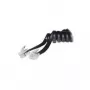 ShiverPeaks S/CONN 4m RJ10 juodas permatomas TC 70135 68002 – spiralinis ragelio laidas