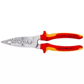 Kabelių nuėmiklis Knipex 13 76 200 ME 6 mm nuėmimo galia Raudonas Nerūdijantis plienas Geltonas