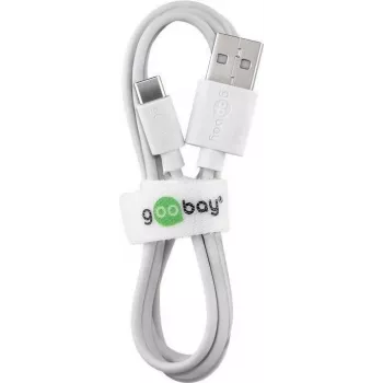 Wentronic 59132 3m USB-A į USB-C laidas, vyriški kištukai, baltas (59132)