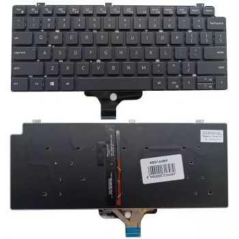 Dell KB316489 klaviatūra, skirta Latitude 7310, su apšvietimu, JAV išdėstymas, juoda