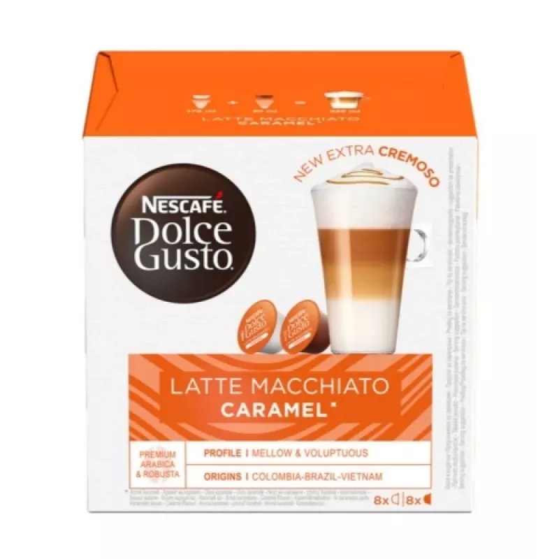 Nescafe Dolce Gusto Caramel Latte Macchiato kavos kapsulės, 16 vnt.