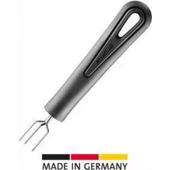 Bulvių lupimo šakutė Westmark Gentle, juoda, modelis 28142270, nerūdijančio plieno dantys, plastikinė rankena