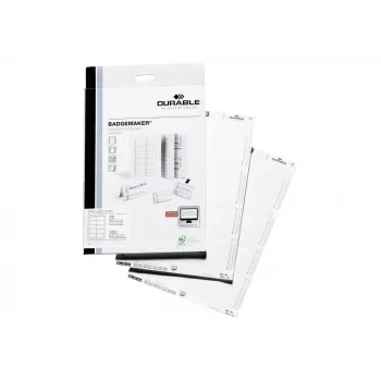 Durable 1455-02 White – A4 mikroperforuoti lipdukų lapai ženkleliams, 54x90 mm