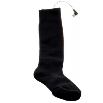 Šildomos kojinės Glovii GQ2L unisex L su integruotu šildymo elementu, medvilnė/elastanas, juodos/raudonos