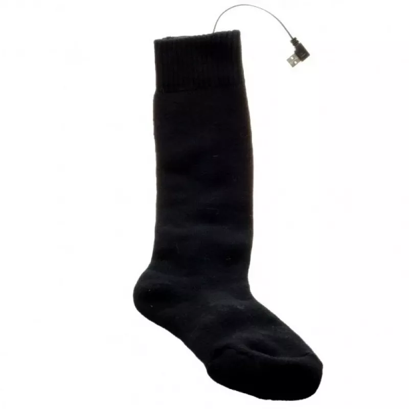 Šildomos kojinės Glovii GQ2L unisex L su integruotu šildymo elementu, medvilnė/elastanas, juodos/raudonos