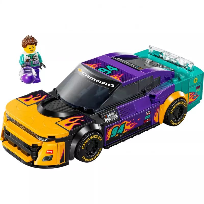 LEGO Speed Champions 76935 NASCAR Next Gen Chevrolet Camaro ZL1, 328 detalių, 1 minifigūrėlė, nuo 9 m.