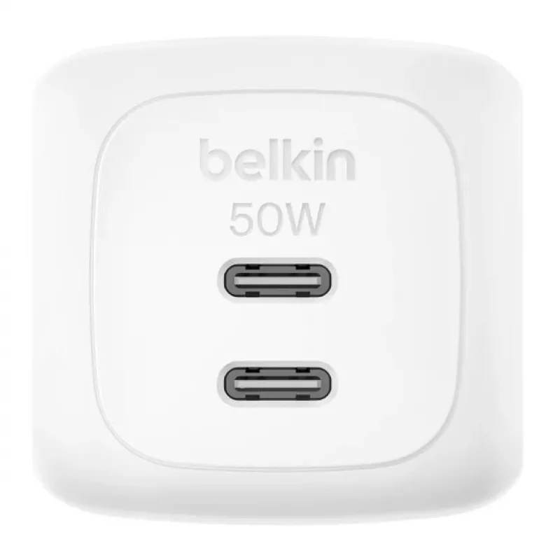 Belkin BoostCharge Pro maitinimo blokas - 50 W - 2× USB-C - GaN technologija